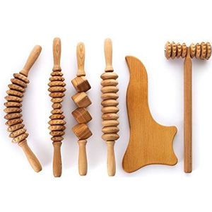 Ribniòan accessoires maderotherapie massageset tegen cellulitis lymfedrainage massager rol hout