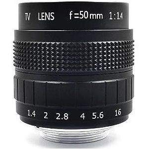 Zoomlens, varifocale lens, 50mm C mount F1.4 3.0MP Lens C Mount 2/3 Inch Televisie TV Lens Industriële Camera Lens voor industriële videoIndustriële video