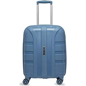 TROLLEYZ Paris No.5 - Trolley 55x39x24 cm - Handbagage koffer met geïntegreerd TSA-slot - Extreem robuuste en lichte harde koffer met dubbele stille 360° wielen - Ice Blue