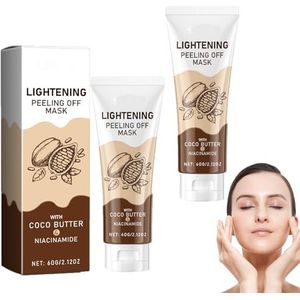 Adera Lightening Peel-off masker, direct blekend Niacinamide whitening Peel-off masker, Peeling Off masker, anti-aging exfoliërend masker, direct blekend Niacinamide whitening Peel-off masker (2pcs)