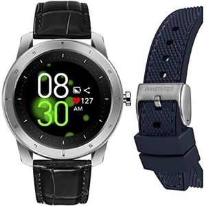 Kenneth Cole New York Wellness Watch Smartwatch met gezondheidstechnologie, sportmodi en smartphone-mogelijkheden, zilveren cadeauset, eenheidsmaat, wellnesshorloge