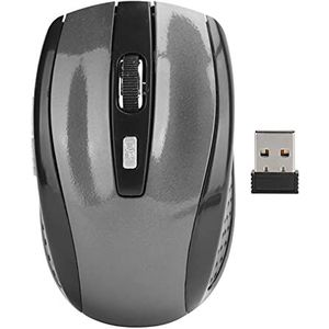 Draadloze Muis, Stille Muis 2.4G Draagbare Mobiele Optische Muis met USB-ontvanger Instelbare DPI voor Gamingaccessoires voor Notebooks(grijs)