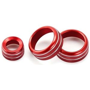 Airconditioning schakelaars Airconditioning Audio Volume Controle Knop Trim Ring Voor 1 2 3 3GT 4 X1 F30 F34 F20(ROOD)