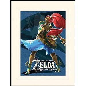 1art1 The Legend Of Zelda Poster Breath Of The Wild, Divine Beast Vah Nabori Ingelijste Foto Met Passepartout | Muur Foto's | In Een Fotolijstje 40x30 cm