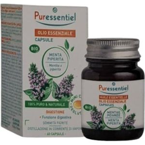 Puressentiel - Pepermuntolie capsules - BIOLOGISCH EOBBD - 100% zuiver en natuurlijk - Neutrale smaak - 60 mini slokcapsules