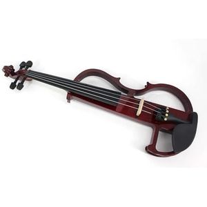 Beginner Viool 4/4 Viool Fiddle Massief Hout Elektrisch Stil Met Case Hoofdtelefoon Kabelfittingen (Color : Red)