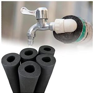 Pijpisolatieschuim, 15 mm dik, 1,8 m lang, antivries buiten airconditioner, warmte zwart(13mm(0.51""))