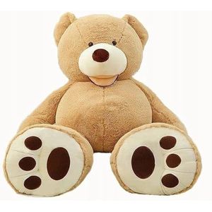Reuze teddybeer knuffelbeer 90-190 cm XL-XXL pluche knuffelbeer fluweelzacht (160 cm)