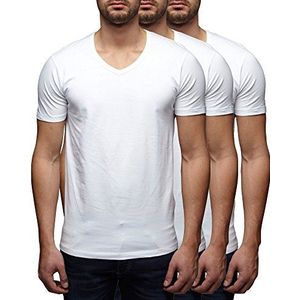 Jack and Jones Basic T-shirt met V-hals voor heren, korte mouwen, 3x Optisch Wit, L