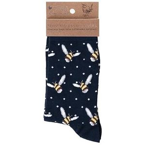 Wrendale Designs - 'Busy Bee' Sokken, marineblauw, M