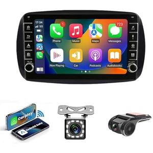 Android 14 Auto Stereo MP5 Player 9'' Screen Autoradio Voor Mercedes Benz Smart 453 Fortwo 2014-2020 Car-play Android Auto GPS-navigatie Bluetooth RDS FM AM DAB+ Radio Stuurbediening Voice Control(N