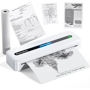 Phomemo M832 A4 Thermische Printer, Inkless Draagbare Printer Compatibel met Android en iOS, voor Thuis, Foto, Tatoeage, Ondersteunt 210x297 mm A4 Thermisch Papier, Wit