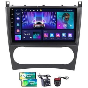 Android 13 GPS-Autoradio voor Mercedes Benz C-Class W203 2004-2011 9 inch Screen met BT 5.0/SWC/FM RDS DAB+ Radio/Carplay Android Auto/DSP Video Stereo Speler + DVR Achtercamera(NF-2)