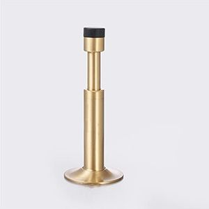 ZSLBMD Hydraulische buffer deurstopper, puur koper en aluminium vloer deurstops, aan de muur gemonteerde bumper(Gold)