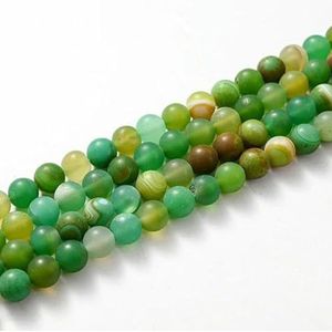 Natuurlijke Groene Steen Kralen Jades Kristal Turkoois Losse Spacer Kralen voor Sieraden Maken DIY Handgemaakte Armband Ketting 4-12mm-mat groen-8mm ongeveer 45 kralen