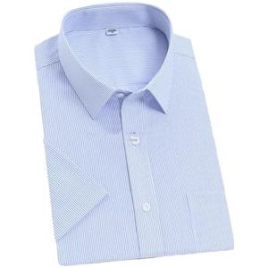 Zomer Heren Jurk Shirts Korte Mouw Regular Fit Formele Shirts voor Werk D8543 4XL