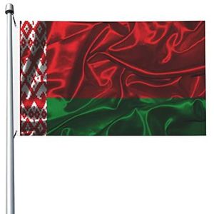 Binnenplaats Vlag Zijde Stijl Vlag Van Wit-Rusland 90X150cm Yard Vlag Levendige Kleur Huis Vlag Duurzaam Outdoor Teken Decoratie Voor Parades Tuin Festival