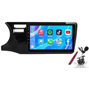 Android 14 Autoradio Sat Navi voor H-onda City (2014-2017) 9 Inch Touchscreen Multimedia Speler met Draadloze Carplay GPS Navigatie FM RDS Bluetooth 5G-WiFi SWC DSP,M500s