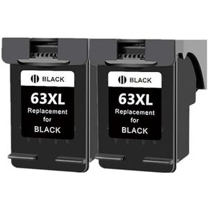 63XL compatibele inktcartridge for Deskjet 1110 2130 2131 2132 3630 4250 5220 5230 5232 5252 printer(2Pack bk)