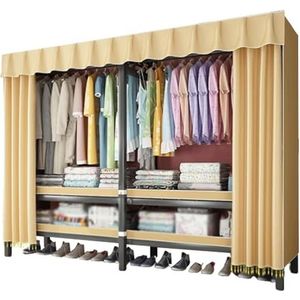 Opvouwbare Garderobe Kast Staal Grote Kast 130 Cm/150 Cm/180 Cm Kledingkast Voor Slaapkamer Opknoping mode Draagbare Kast