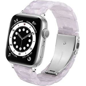 DEALELE Band Compatibel met iWatch 38mm 40mm 41mm, Kleurrijke Resin Hars Vervanging Horlogebandje voor Apple Watch Series 8/7 / 6/5 / 4/3 / SE Women Men, Wit