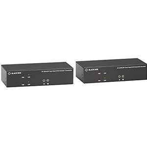 Black Box - KVM Extender via glasvezel — 4K, Dual-Head, HDMI/DisplayPort, USB 2.0, Serial, Audio, lokale video