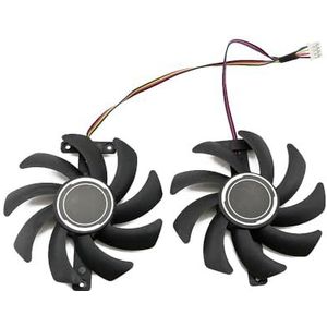 85MM PVA080E12R RX5500 RX5600 Koelerventilator Vervanging voor ASROCK voor Radeon RX 5500 5600 XT voor Phantom Gaming Graphics Videokaartventilatoren(Black)