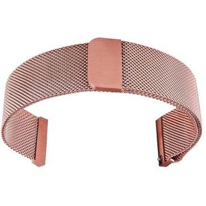 2 STUKS Smartwatch-horlogeband 12MM 14MM 16MM 18MM 20MM 22MM 24MM Magnetisch Slotontwerp Milanese Mesh Snelsluiting Horlogeband Vervangende Polsbandjes (Color : Rose gold, Size : 20MM)