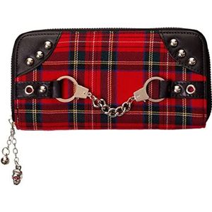Banned Red Tartan Wallet Portemonnee zwart-rood 80% polyester, 20% polyvinylchloride Gothic, Rock wear
