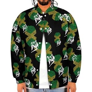 It's In My DNA Jamaican Pride grappige heren honkbaljas bedrukte jas zacht sweatshirt voor lente herfst