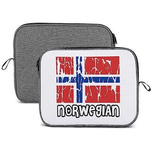 Norwegian Flag18 Laptop Sleeve Case Beschermende Notebook Draagtas Reizen Aktetas 14 inch
