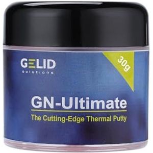 Gelid Solutions GN-Ultimate 10W Thermal Putty 30 g. Niet elektrisch - Dichtheid (g/cm): 3,3 - Temperatuur C: -30 tot 200 °C - Hoge warmtegeleiding - Compatibel met Apple, Intel, AMD, Nvidia