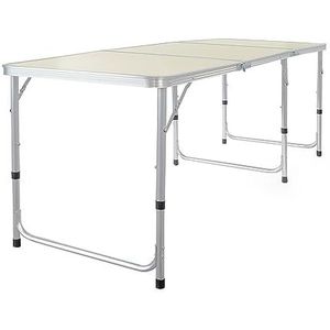Toboli Campingtafel, inklapbaar, 180 x 60 x 70 cm, in hoogte verstelbaar, 55/62/70 cm, draagbare multifunctionele tafel