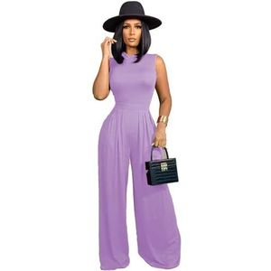 yk8fass Eendelig pak wijde pijpen broek rq-9142 (L,Paars)