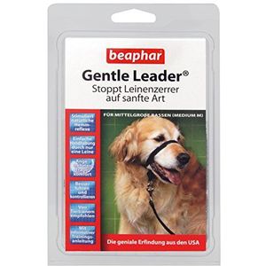 Gentle Leader® voor honden | Educatieve hulp voor Lenzerrers | Beter leiden en controleren | Trainingshalsband voor honden | Kleur: Zwart | Maat M