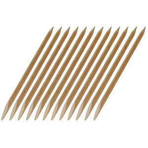 12x rozenhoutstokjes houten stokjes manicure stokjes met puntige en platte kant