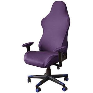 stoelhoezen Game Chair Cover Hoes Stretch Seat Chair Cover voor lederen computer Gamer Chair Protector hoezen voor eetkamerstoelen (Color : Light Purple)