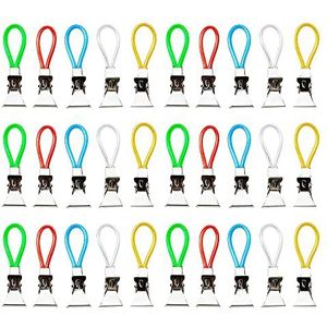 XINGSUI 30 stuks theedoek clip, doek opknoping clips, metalen clip met haken, voor opknoping strandlaken, badhanddoek (5 kleuren)