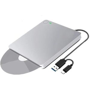 Externe DVD-drive USB 3.0 Type C DVD CD-brander Recorder Speler for Laptop Desktop PC Soepele werking