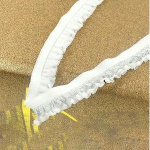 10 meter 12 mm gekleurde geplooide elastische band kantversiering elastiekjes ondergoed bh-band decoratie jurk stretch tape naai accessoires-zilver-12 mm-10 meter