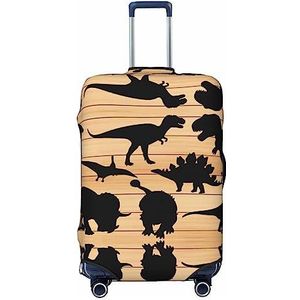 UNIOND dinosaurus Gedrukt Bagage Cover Elastische Reizen Koffer Cover Protector Fit 18-32 Inch Bagage, Zwart, S