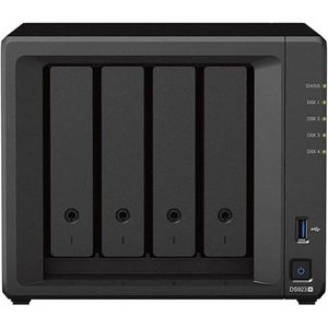 Synology DS923+ 32TB 4 Bay Desktop NAS-oplossing, geïnstalleerd met 4 x 8TB Western Digital Red Plus Drives
