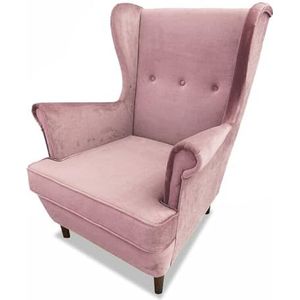 SILKMARKS® Designer oorfauteuil met hoogwaardige bekleding - 11 kleurvarianten beschikbaar - Robuuste fauteuil met optimale gezelligheid - ontspanning in luxe kwaliteit (roze)