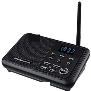 Draadloze intercoms, 22-Kanaals FM Draadloze Intercoms Thuis Huis Zakelijk Kantoren 1Mile Range Kamer naar kamer Bellen & Pratend systeem(1Unit Black)