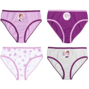 Disney Frozen Panty voor meisjes, de ijskoningin, kinderslip, onderbroek, ondergoed, paars (verpakking van 4 stuks), lila, 122-128