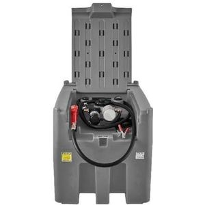 Draagbare dieseltank van 116/58 gallon, 10 GPM-debiet, dieselbrandstoftank met 12V elektrische overbrengpomp en 13,1 ft rubberen slang(116 Gallom-Red)