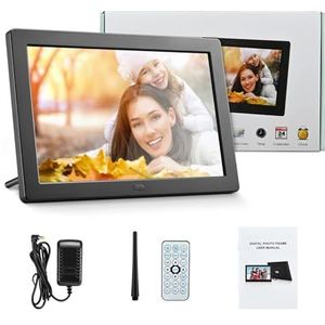 8 Inch Digitale Fotolijst 1280 * 800 Desktop Elektronisch Album IPS Schermondersteuning Foto/Video Muziek Klok Kalenderfunctie Eenvoudig Delen Momenten