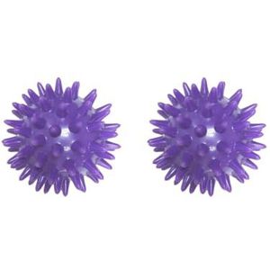 2 Set van Spike Massage Bal Oefening Voetmassage Bal voor Rug Hand Palmen Voeten Zolen Paars, 6 cm