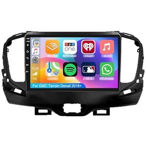 Android 15.0 2 Din Autoradio 10"" Touchscreen Auto Stereo voor GMC Terrain Denali 2018+ met Draadloze Carplay Android Auto GPS navigatie AHD Omgekeerd beeld Stuurwielbediening(S-1(2G+32G))