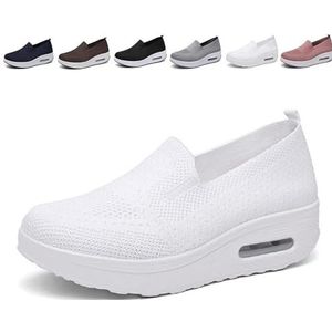 Orthopedische damessneakers, slippers, lichte luchtkussens, orthopedische sneakers, casual wandelsneakers, orthopedische voetboog-ondersteuning voor diabetes, wit, 43.5 EU